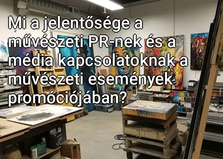 Mi a jelentősége a művészeti PR-nek és a média kapcsolatoknak a művészeti események promóciójában?