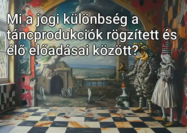 Mi a jogi különbség a táncprodukciók rögzített és élő előadásai között?