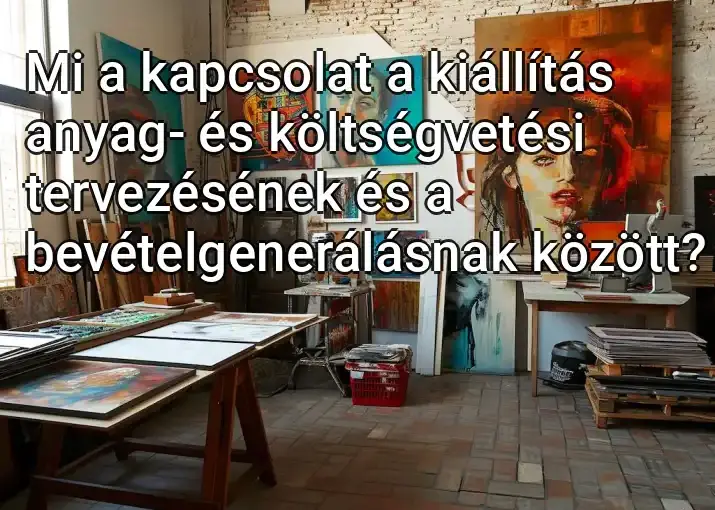 Mi a kapcsolat a kiállítás anyag- és költségvetési tervezésének és a bevételgenerálásnak között?