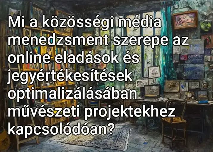 Mi a közösségi média menedzsment szerepe az online eladások és jegyértékesítések optimalizálásában művészeti projektekhez kapcsolódóan?