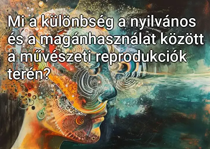 Mi a különbség a nyilvános és a magánhasználat között a művészeti reprodukciók terén?