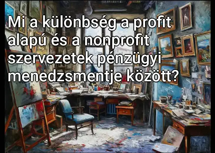 Mi a különbség a profit alapú és a nonprofit szervezetek pénzügyi menedzsmentje között?