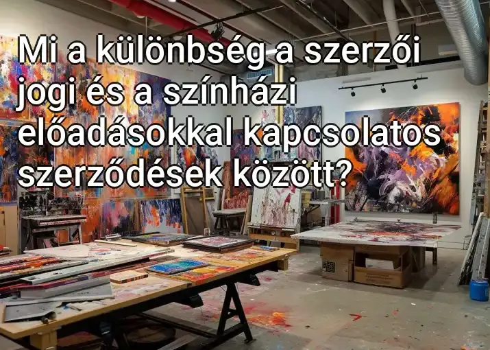 Mi a különbség a szerzői jogi és a színházi előadásokkal kapcsolatos szerződések között?