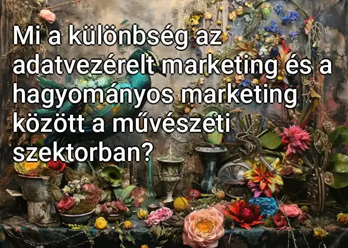 Mi a különbség az adatvezérelt marketing és a hagyományos marketing között a művészeti szektorban?