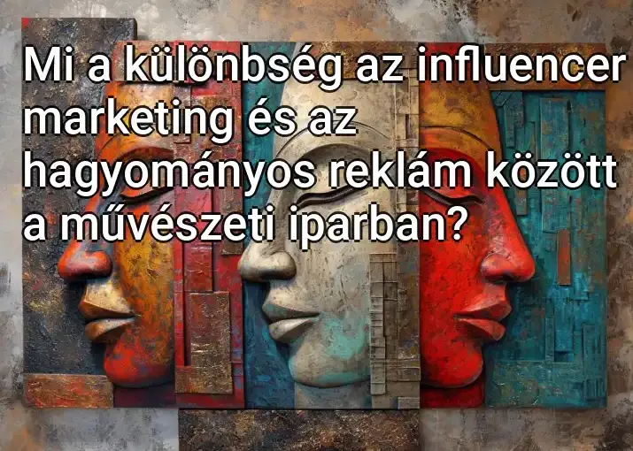 Mi a különbség az influencer marketing és az hagyományos reklám között a művészeti iparban?