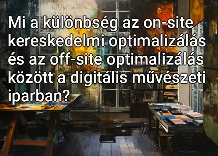 Mi a különbség az on-site kereskedelmi optimalizálás és az off-site optimalizálás között a digitális művészeti iparban?