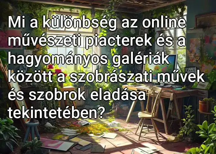 Mi a különbség az online művészeti piacterek és a hagyományos galériák között a szobrászati ​​művek és szobrok eladása tekintetében?