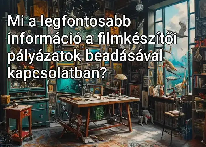 Mi a legfontosabb információ a filmkészítői pályázatok beadásával kapcsolatban?