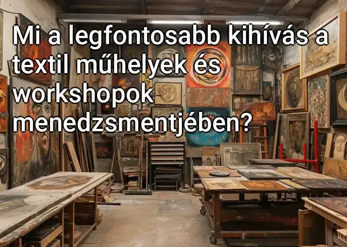 Mi a legfontosabb kihívás a textil műhelyek és workshopok menedzsmentjében?