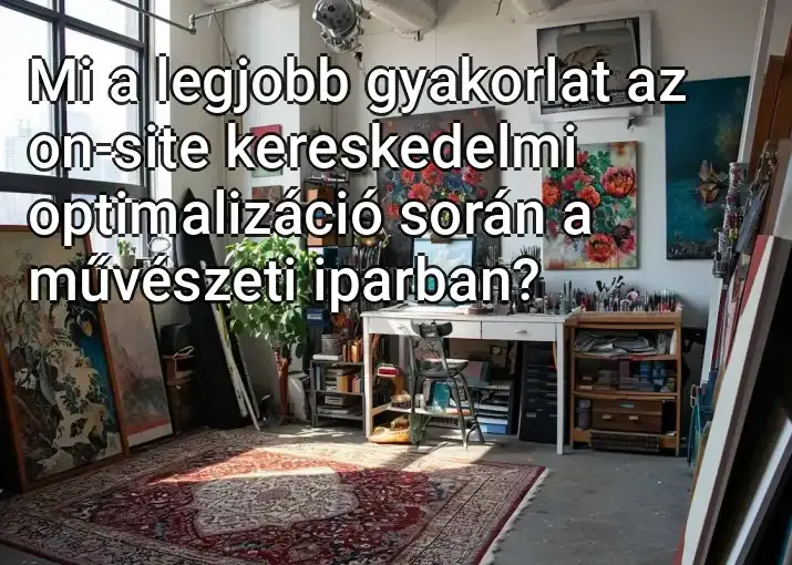 Mi a legjobb gyakorlat az on-site kereskedelmi optimalizáció során a művészeti iparban?