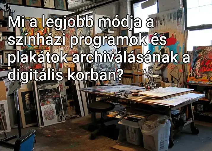 Mi a legjobb módja a színházi programok és plakátok archiválásának a digitális korban?