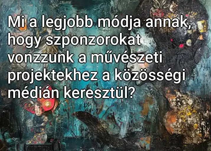 Mi a legjobb módja annak, hogy szponzorokat vonzzunk a művészeti projektekhez a közösségi médián keresztül?