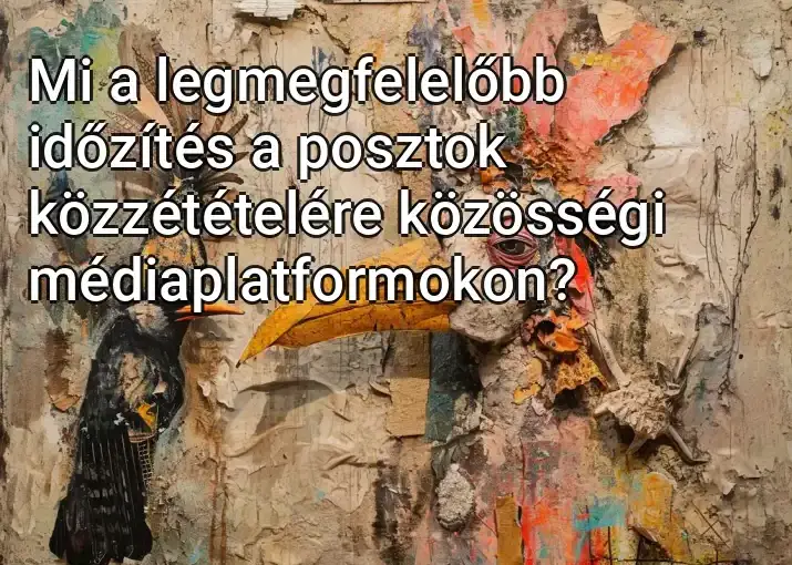 Mi a legmegfelelőbb időzítés a posztok közzétételére közösségi médiaplatformokon?