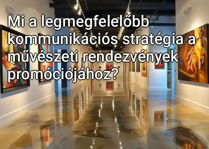 Mi a legmegfelelőbb kommunikációs stratégia a művészeti rendezvények promóciójához?