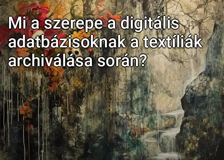 Mi a szerepe a digitális adatbázisoknak a textíliák archiválása során?