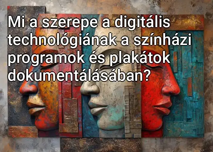 Mi a szerepe a digitális technológiának a színházi programok és plakátok dokumentálásában?