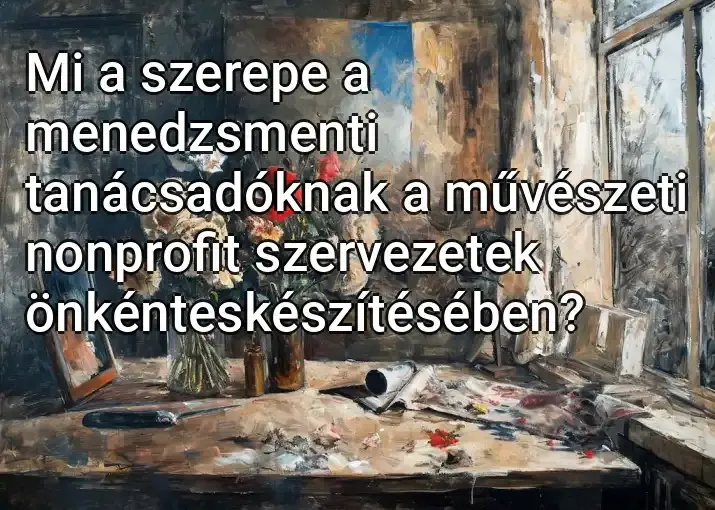 Mi a szerepe a menedzsmenti tanácsadóknak a művészeti nonprofit szervezetek önkénteskészítésében?