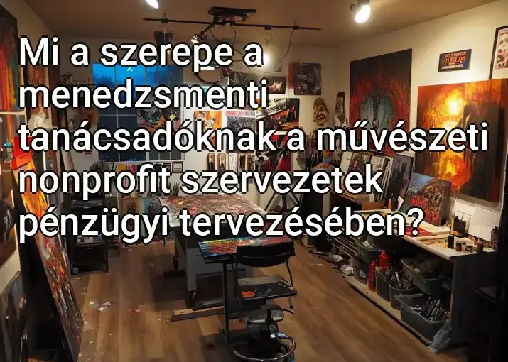 Mi a szerepe a menedzsmenti tanácsadóknak a művészeti nonprofit szervezetek pénzügyi tervezésében?