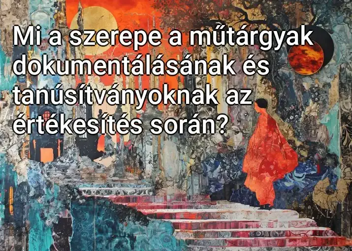 Mi a szerepe a műtárgyak dokumentálásának és tanúsítványoknak az értékesítés során?