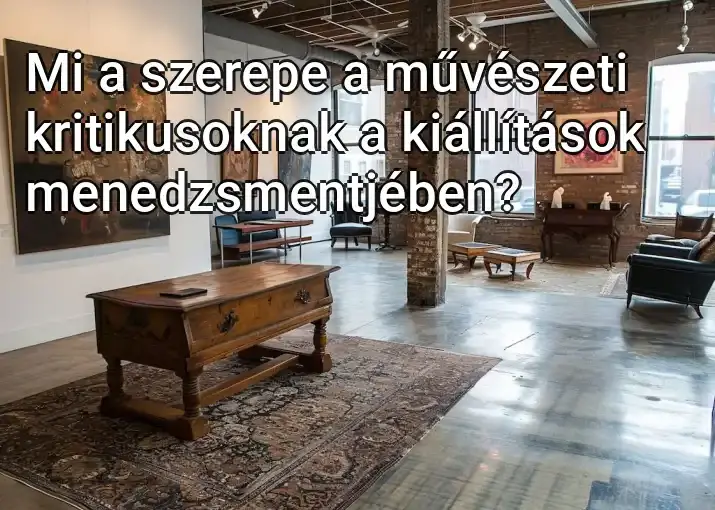 Mi a szerepe a művészeti kritikusoknak a kiállítások menedzsmentjében?