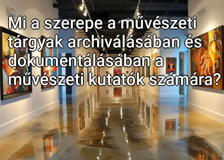 Mi a szerepe a művészeti tárgyak archiválásában és dokumentálásában a művészeti kutatók számára?