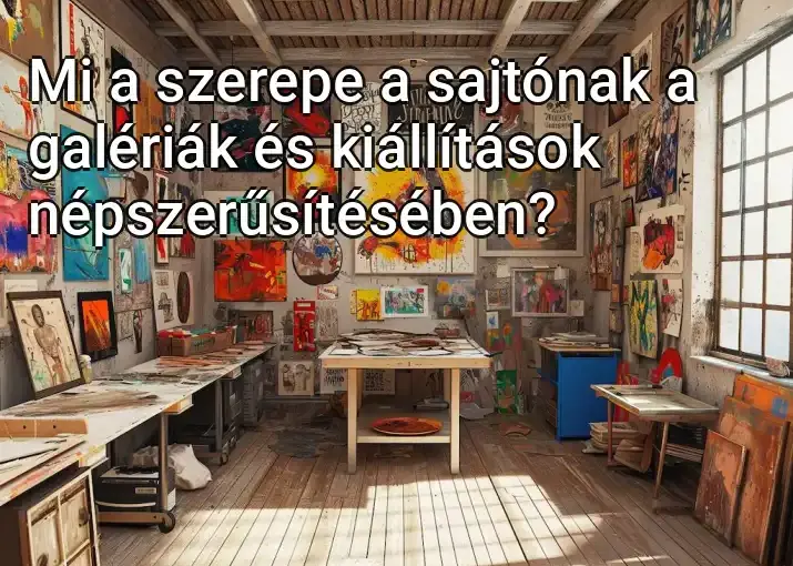 Mi a szerepe a sajtónak a galériák és kiállítások népszerűsítésében?