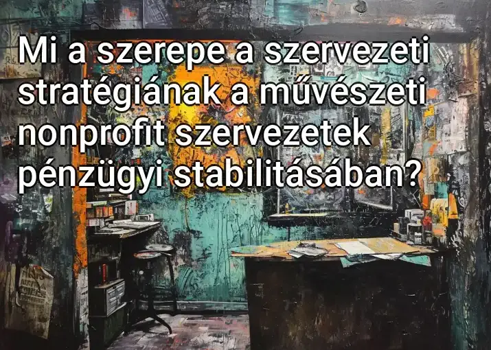 Mi a szerepe a szervezeti stratégiának a művészeti nonprofit szervezetek pénzügyi stabilitásában?