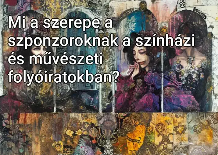 Mi a szerepe a szponzoroknak a színházi és művészeti folyóiratokban?