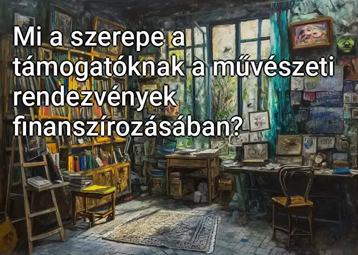 Mi a szerepe a támogatóknak a művészeti rendezvények finanszírozásában?