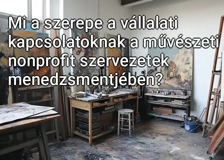 Mi a szerepe a vállalati kapcsolatoknak a művészeti nonprofit szervezetek menedzsmentjében?