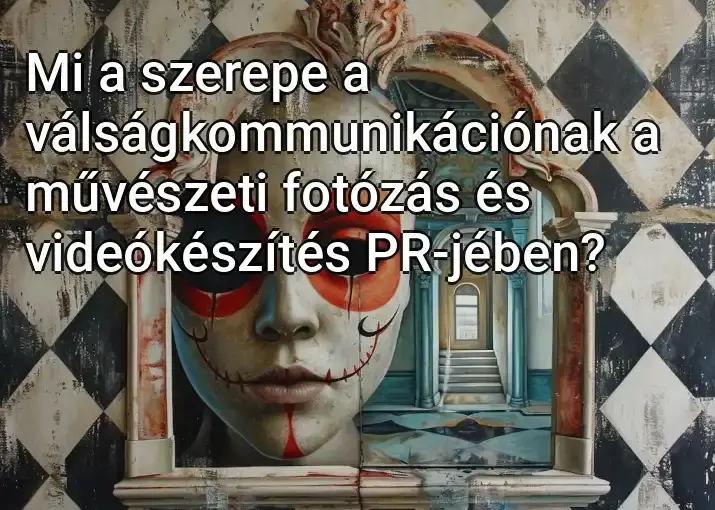 Mi a szerepe a válságkommunikációnak a művészeti fotózás és videókészítés PR-jében?