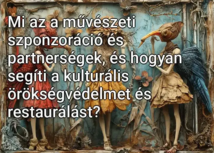 Mi az a művészeti szponzoráció és partnerségek, és hogyan segíti a kulturális örökségvédelmet és restaurálást?