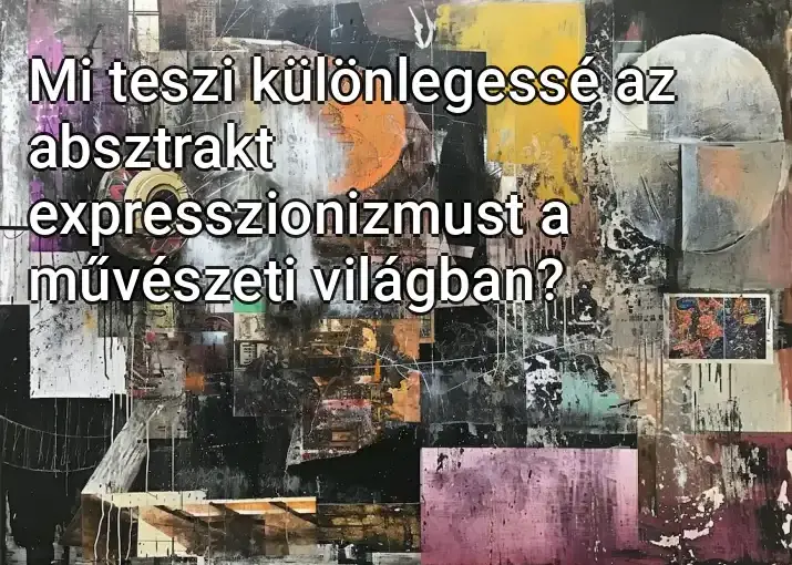 Mi teszi különlegessé az absztrakt expresszionizmust a művészeti világban?