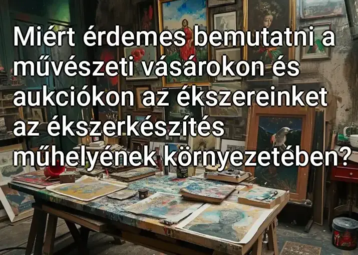 Miért érdemes bemutatni a művészeti vásárokon és aukciókon az ékszereinket az ékszerkészítés műhelyének környezetében?