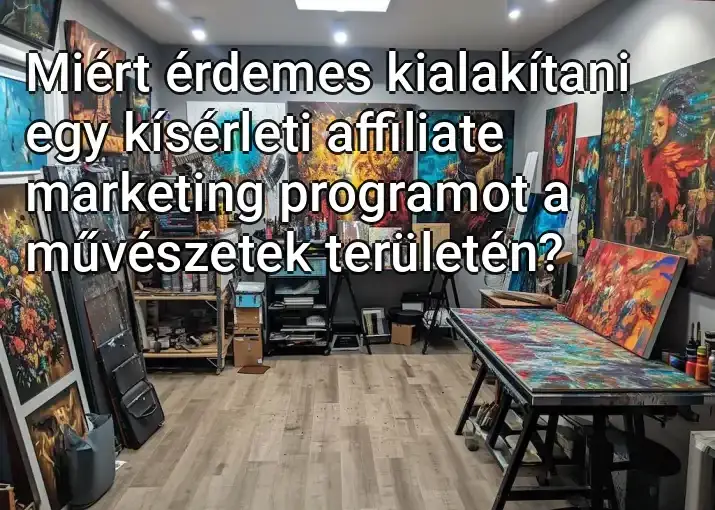 Miért érdemes kialakítani egy kísérleti affiliate marketing programot a művészetek területén?