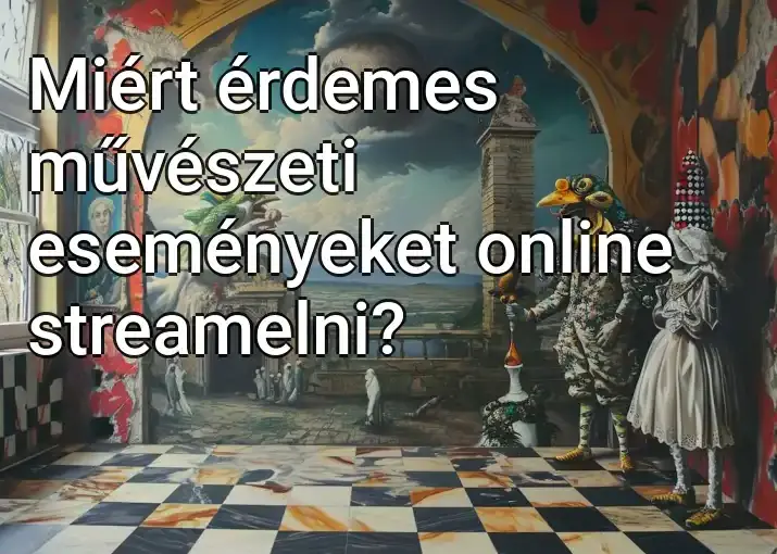 Miért érdemes művészeti eseményeket online streamelni?