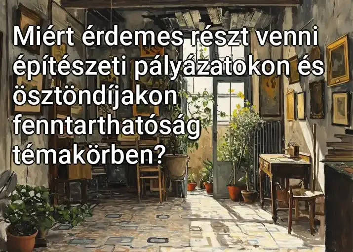 Miért érdemes részt venni építészeti pályázatokon és ösztöndíjakon fenntarthatóság témakörben?