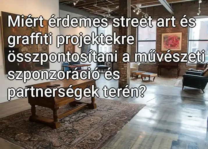 Miért érdemes street art és graffiti projektekre összpontosítani a művészeti szponzoráció és partnerségek terén?