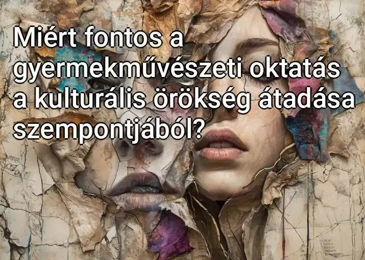 Miért fontos a gyermekművészeti oktatás a kulturális örökség átadása szempontjából?