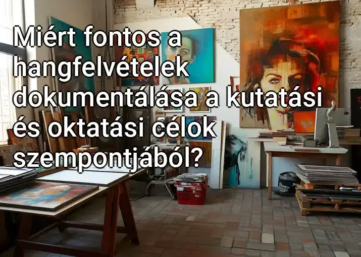 Miért fontos a hangfelvételek dokumentálása a kutatási és oktatási célok szempontjából?