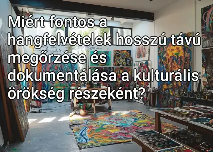 Miért fontos a hangfelvételek hosszú távú megőrzése és dokumentálása a kulturális örökség részeként?