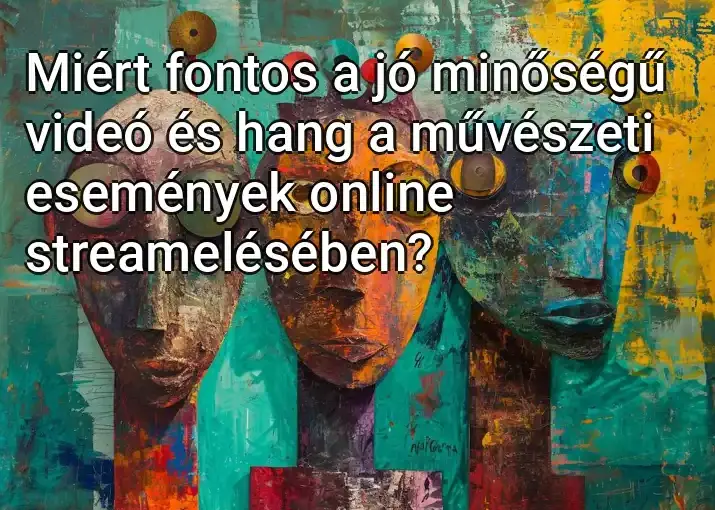 Miért fontos a jó minőségű videó és hang a művészeti események online streamelésében?