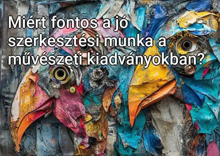 Miért fontos a jó szerkesztési munka a művészeti kiadványokban?