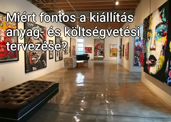 Miért fontos a kiállítás anyag- és költségvetési tervezése?