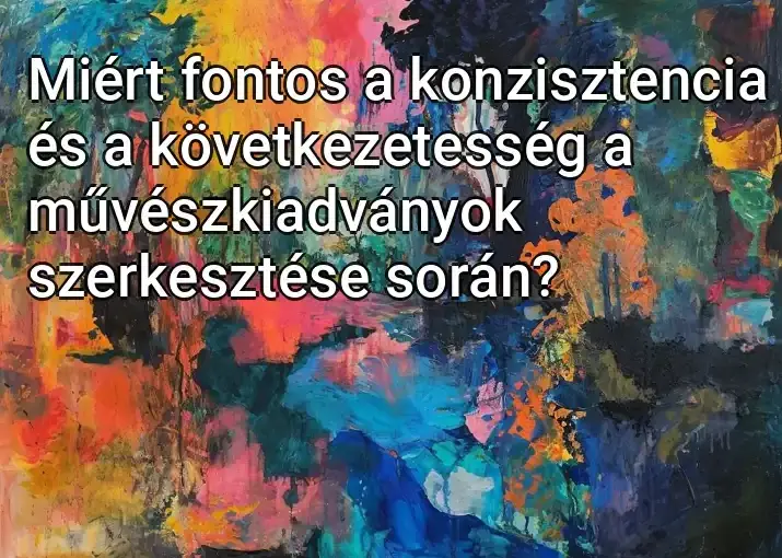 Miért fontos a konzisztencia és a következetesség a művészkiadványok szerkesztése során?