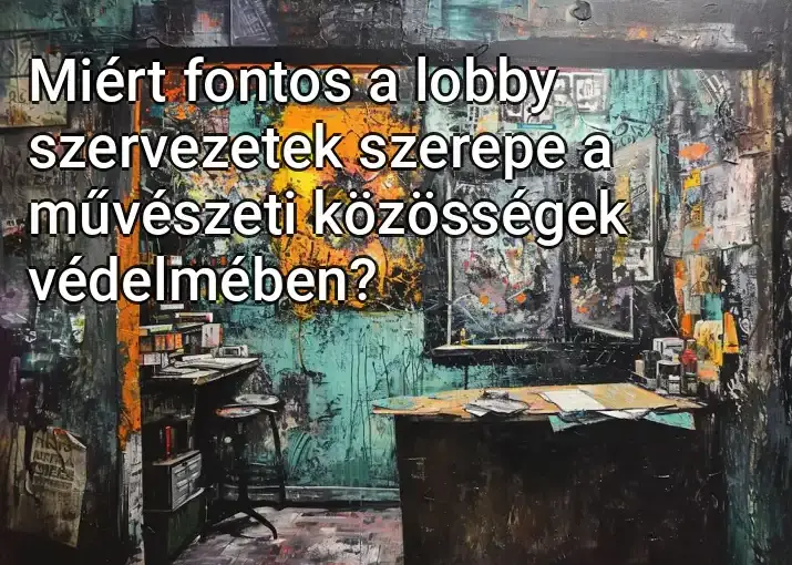 Miért fontos a lobby szervezetek szerepe a művészeti közösségek védelmében?