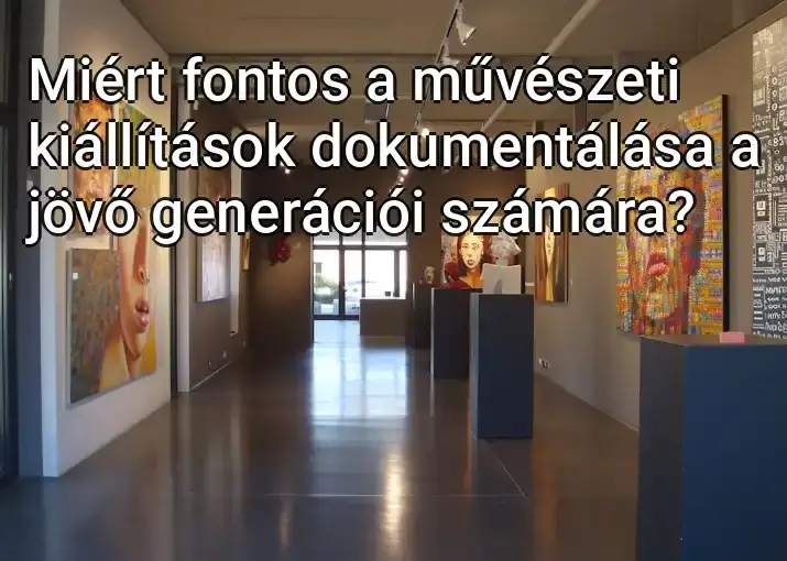 Miért fontos a művészeti kiállítások dokumentálása a jövő generációi számára?