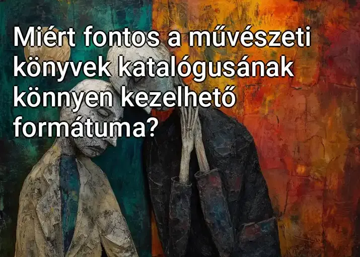 Miért fontos a művészeti könyvek katalógusának könnyen kezelhető formátuma?