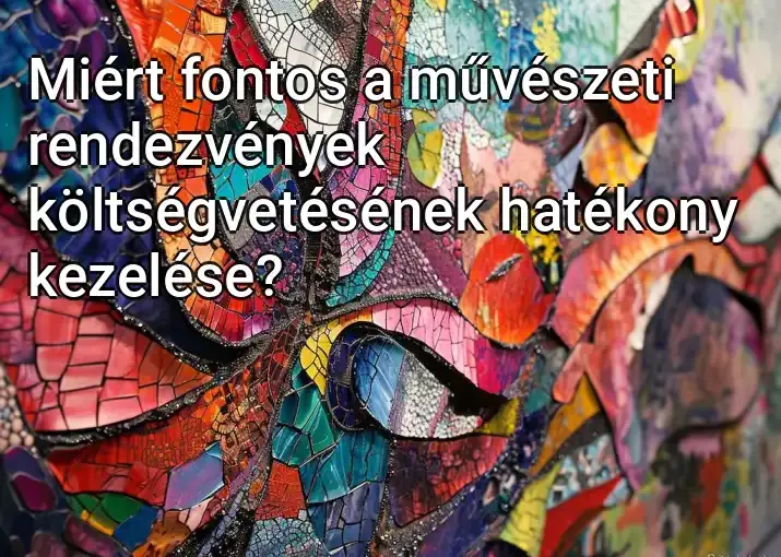 Miért fontos a művészeti rendezvények költségvetésének hatékony kezelése?