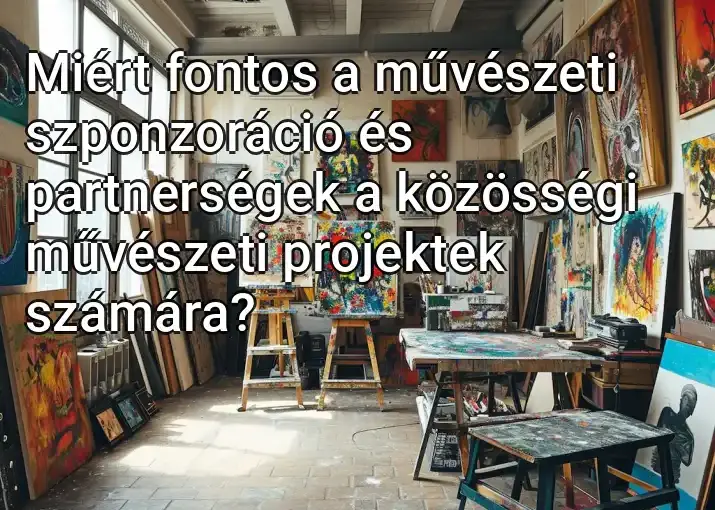 Miért fontos a művészeti szponzoráció és partnerségek a közösségi művészeti projektek számára?